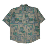 Bugle Boy Short Sleeve Shirt - 2XL Blue Ramie