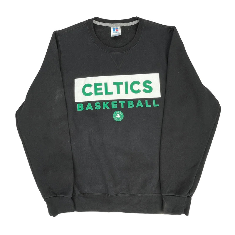 Celtics Basketball Russell Athletic Sweatshirt - Small Black Cotton