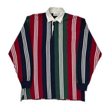 Unbranded Striped Rugby Shirt - Large Multicoloured Cotton
