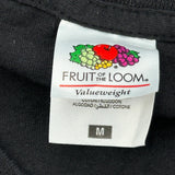 Fruit Of The Loom T-Shirt - Medium Black Cotton