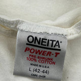 Hard Luck Cafe Baghdad Oneita Single Stitch Vest - Large White Cotton