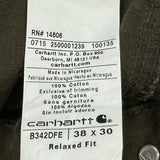Carhartt Cargo Trousers - 37W 30L Brown Cotton
