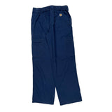 Carhartt Cargo Trousers - 31W 30L Blue Cotton Blend