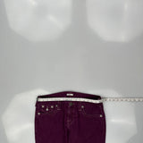 Guess Flared Jeans - 31W US 8 Purple Cotton