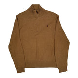 Polo By Ralph Lauren 1/4 Zip - XL Brown Wool