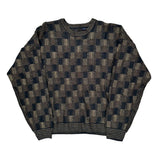 Unbranded Checked Sweater - 2XL Black Acrylic