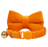 Anypet Stylish Orange Cat Collar –Large Size with Safety Buckle, Bell & Durable Strap
