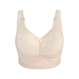 Silk & Organic Cotton Back Support Bra (Almond Peach & Pagent Blue) - Juliemay Lingerie