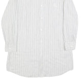 LAUREN RALPH LAUREN Womens White Striped Shirt Dress Cotton Blend Long Sleeve XS