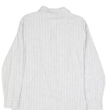 LAUREN RALPH LAUREN Womens White Striped Shirt Dress Cotton Blend Long Sleeve XS