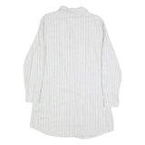 LAUREN RALPH LAUREN Womens White Striped Shirt Dress Cotton Blend Long Sleeve XS