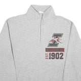 CHAMPION Mens Grey I Greyhounds Est 1902 Quarter Zip M Sweatshirt Cotton Blend