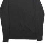 CHICOREE Womens Black Plain Jumper Crew Neck Basic Knit M Lightweight Cotton