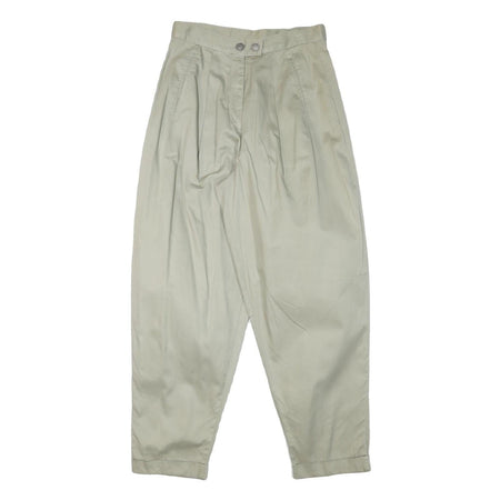 FORENZA Womens Cotton Blend Beige Relaxed Tapered Trousers W29 L30 Casual Wear