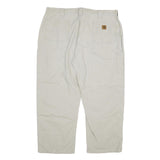 CARHARTT Mens Cotton Blend Beige Relaxed Straight Trousers W40 L28 Workwear