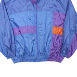 PRO SPIRIT Mens Blue & Purple Colourblock Jacket XL Polyester Blend Zip Casual