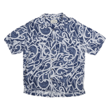 SEVEN PALM Mens Blue Rayon Button Jacket XL Abstract Pattern Summer Casual