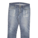 CARHARTT Mens Jeans Blue Regular Straight Denim Medium W36 L32 Classic Zip