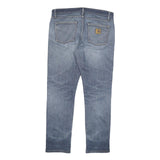 CARHARTT Mens Jeans Blue Regular Straight Denim Medium W36 L32 Classic Zip