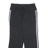 ADIDAS Womens Joggers Black & White Slim Straight UK 12 W30 L30 Cotton Blend