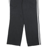 ADIDAS Womens Joggers Black & White Slim Straight UK 12 W30 L30 Cotton Blend