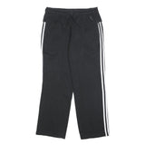 ADIDAS Womens Joggers Black & White Slim Straight UK 12 W30 L30 Cotton Blend