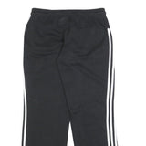 ADIDAS Womens Joggers Black & White Slim Straight UK 12 W30 L30 Cotton Blend
