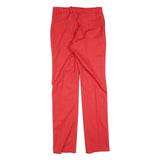 SWISS SKILLS Womens Cotton Blend Red Regular Straight Trousers W28 L34 Stylish