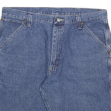 DICKIES Mens Denim Blue Workwear Carpenter Shorts 2XL W36 Cotton Blend