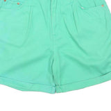 GLORIA VANDERBILT Womens Shorts Green Casual M W28 Comfort Fit Cotton Blend