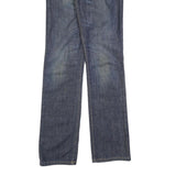 TOMMY HILFIGER Womens Regular Blue Denim Dark Zip Jeans W25 L32 Classic Fit