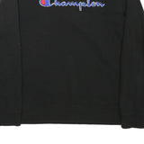 CHAMPION Boys Black Crew Neck XL Cotton Blend Pullover Sweatshirt Logo