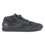 LACOSTE Chaymon Mens Black Canvas Mid Top Trainers UK 8 Stylish Everyday