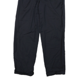 Mens Regular Fit Black Polyester Button Closure Trousers W32 L32 Classic