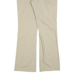 DICKIES Womens Cotton Blend Slim Beige Trousers W34 L32 Zip Closure