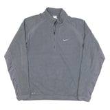 NIKE Mens Grey Pullover Plain Crew Neck Basic Knit M Sports Training Jumper