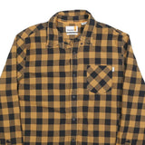 TIMBERLAND Mens Black & Brown Check Shirt M Cotton Blend Casual Classic Style