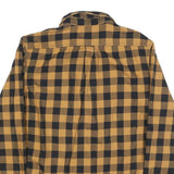 TIMBERLAND Mens Black & Brown Check Shirt M Cotton Blend Casual Classic Style