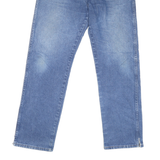 WRANGLER Mens Classic Blue Denim Jeans Cotton Blend Zip W35 L30 Casual Wear