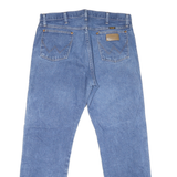 WRANGLER Mens Classic Blue Denim Jeans Cotton Blend Zip W35 L30 Casual Wear