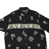 CROFT & BARROW Mens Black Cocktail Print Shirt XL Short Sleeve Casual Summer