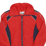 Womens Red & Navy Shell Jacket XS Polyester Blend Zip Athletic Casual Sport