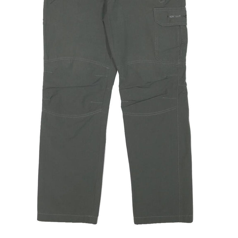 TREVOLUTION Mens Polyester Blend Grey Regular Fit Straight Leg Trousers W30 L28