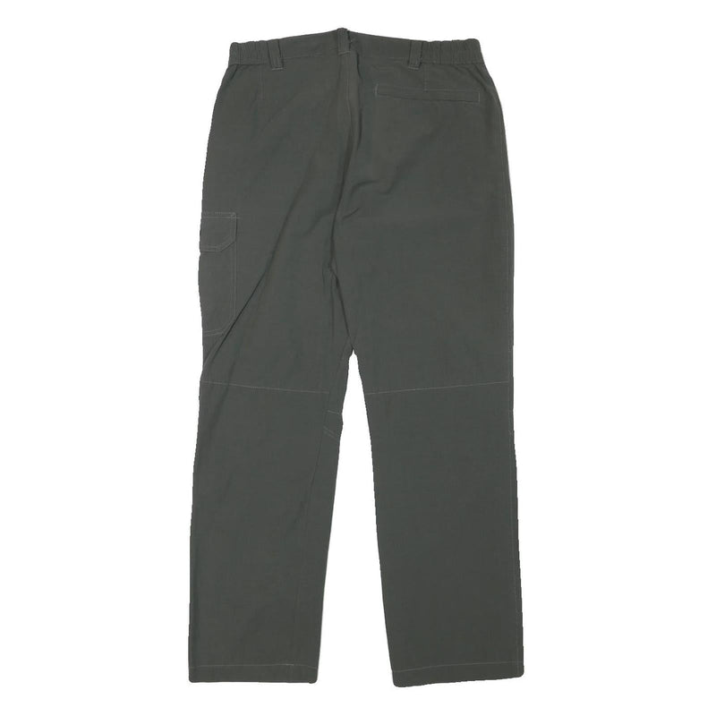 TREVOLUTION Mens Polyester Blend Grey Regular Fit Straight Leg Trousers W30 L28