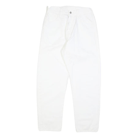 CARHARTT Womens Cotton Blend White Relaxed Straight Trousers W28 L30 Zip Casual