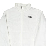 THE NORTH FACE Womens White Outdoor Jacket XS Polyester Blend Plain Zip