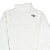 THE NORTH FACE Womens White Outdoor Jacket XS Polyester Blend Plain Zip