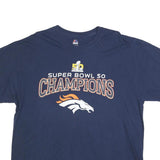 MAJESTIC Mens Navy Blue Super Bowl 50 Champions Graphic T-Shirt XL Short Sleeve