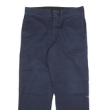 DICKIES Mens Cotton Blend Navy Regular Straight Leg Trousers W34 L30 Workwear
