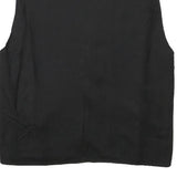 Womens Black Linen Blend Floral Button Jacket XXS Lightweight Relaxed Fit